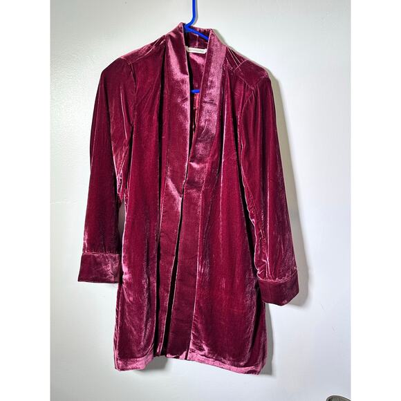 Soft Surroundings Women's Red Aria Velvet Long Sleeves Jacket Size XS - Picture 6 of 11